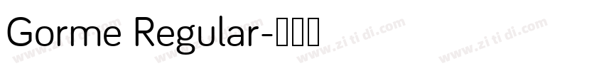 Gorme Regular字体转换